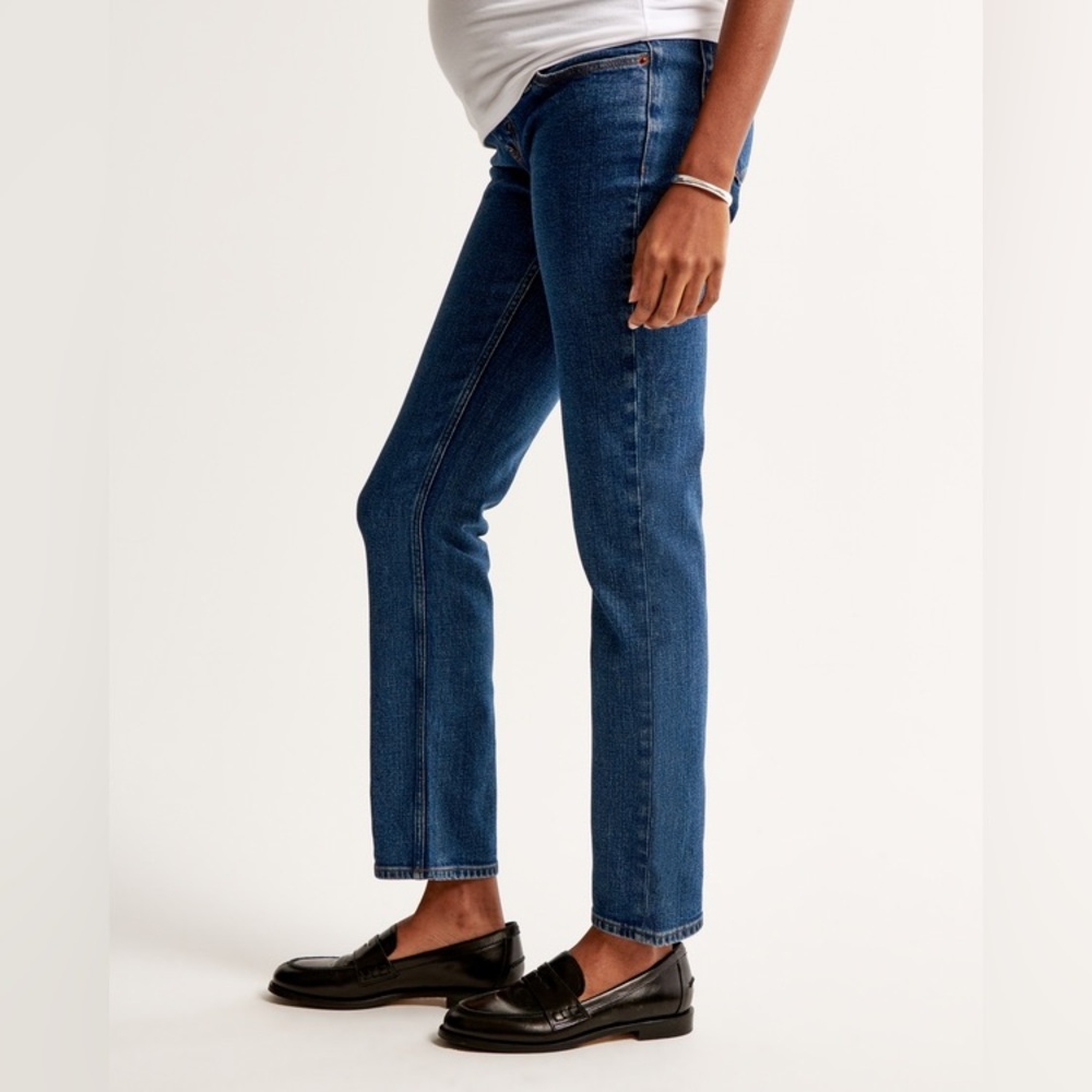 Abercrombie and fitch the ankle straight leg maternity jeans size 28/L - Picture 6 of 10